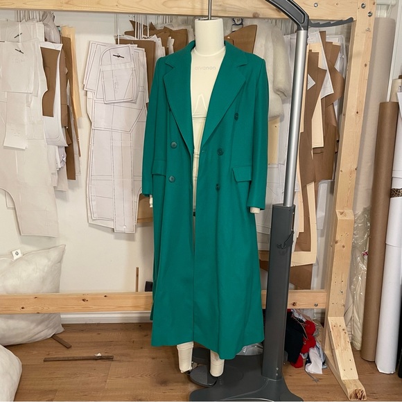 Emerald Green Wool Jacket - Picture 3 of 6